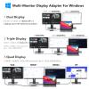 ABIWAZY USB C Docking Station Dual Monitor Adapter for Dell HP Laptop Docking Station 3 Monitors Quadruple Display USBC Hub Dongle to 4K HDMI,DP,VGA,3 USB2.0,100W PD, USB-C Dock for Lenovo,Surface view 4
