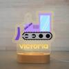 Custom Name Night Light for Kids - Personalized Cartoon Truck Night Light with LED Lighting for Child - Kids Bedroom Night Light - Personalized with Your Kid's Name (Bulldozer) view 1