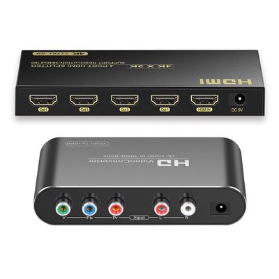 Component to HDMI Converter Upscaler, YPbPr to HDMI Converter Upscaler Support 1080P