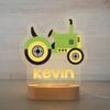 Custom Name Night Light for Kids - Personalized Cartoon Truck Night Light with LED Lighting for Child - Kids Bedroom Night Light - Personalized with Your Kid's Name (Tractor) view 1
