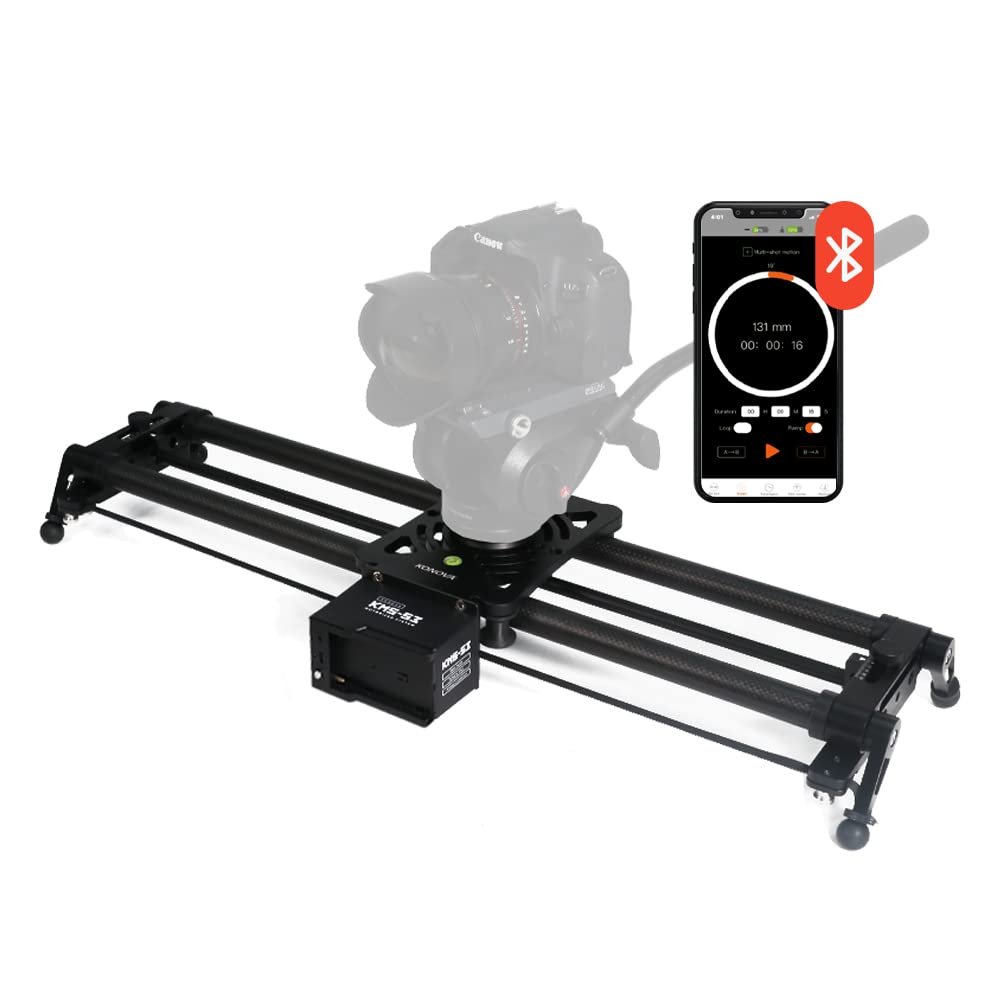 KONOVA P1S3 Wireless Motorized Carbon Slider Parallax Panorama Video for DSLR, Mirrorless, Mobile Phone with Carry Bag (100cm (39.4"))