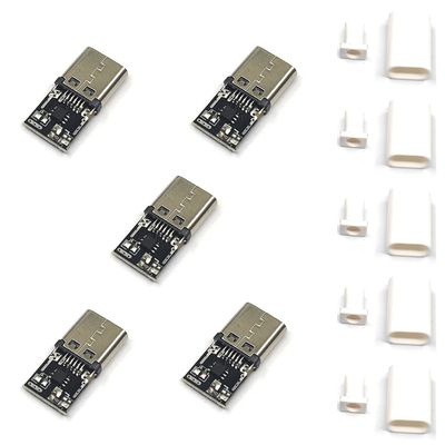 5PCS USB-C PD QC 9V DC Fixed Voltage Power Trigger Module 5A Type-C Female Input, White