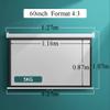 LENG Retractable Projector Screen Manual Pull Down Projection Screen 60 Inch HD Screen Wall/Ceiling Mounted Movie Screen Outdoor with Auto-Locking (Size : 60inch 4:3) view 4