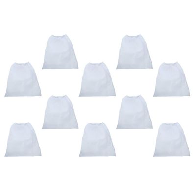 FOMIYES 10pcs Nail Cleaner Pouches Non-woven Dust Collector Bags for Nail Salons Elastic Cord Design for for Dust Manicure