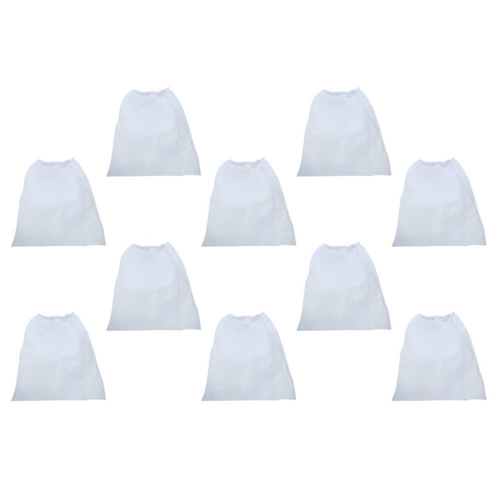 FOMIYES 10pcs Nail Cleaner Pouches Non-woven Dust Collector Bags for Nail Salons Elastic Cord Design for for Dust Manicure