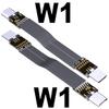 QJJ USB 2.0 Micro-B Male to Micro-B Male OTG Flat Cable 13pin (3cm, W3R-W3R) view 2