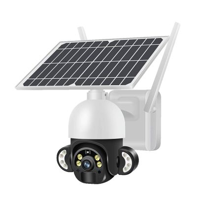 4MP 4G Solar Powered Security Camera Outdoor, Color Night Vision Surveillance Camera, Motion Detection, 2-Way Audio, Siren Alarm,IP65 Waterproof