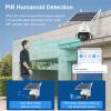4MP 4G Solar Powered Security Camera Outdoor, Color Night Vision Surveillance Camera, Motion Detection, 2-Way Audio, Siren Alarm,IP65 Waterproof view 2