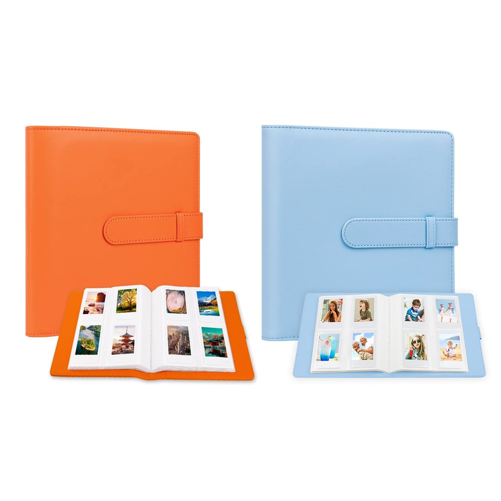 2 Pcs 256 Photos Album for Fujifilm Instax Mini Camera/Polaroid 2x3 Pictures, 2x3 Photo Album Book for Fujifilm Instax Mini 11 9 90 70 40 8 Instant Camera, Polaroid Snap PIC-300 Z2300 Camera