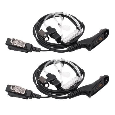 APX 6000 XPR7550e radio Earpiece with mic, 2-Wire Surveillance Headset with PTT Mic Compatible for Motorola APX6000 APX7000 APX8000 XPR6350 XPR6550 XPR7350 XPR7550 DP4600e DP4800e walkie Talkies 2Pack