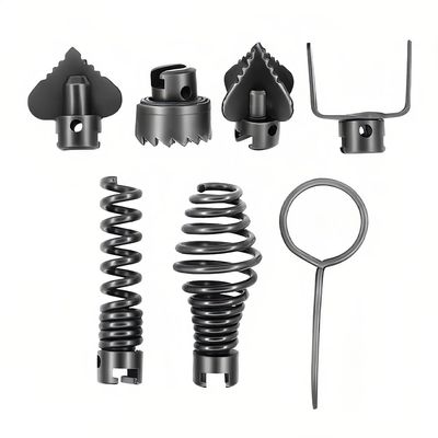 Joyzan Drain Cleaner Cutter Head, Pipeline Cleaning Cutting Combination Set Plumbing Snake Line Pipe Augers Tool 16mm Manganese Steel Dredging Automatic Locking Machine Auger Clog Sewer Electric 7PCS
