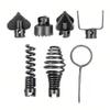 Joyzan Drain Cleaner Cutter Head, Pipeline Cleaning Cutting Combination Set Plumbing Snake Line Pipe Augers Tool 16mm Manganese Steel Dredging Automatic Locking Machine Auger Clog Sewer Electric 7PCS view 1