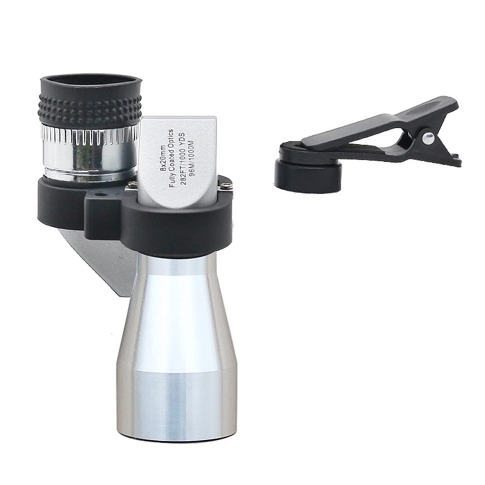 Lab Microscope Slides 8X Pocket Monocular Telescope 30X Mini Microscope with Magnifier Hood Microscope Parts (Color : Monocular)