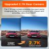 Vantrue E2 Dash Cam Front and Rear, 2.7K Upgrade Rear Cam, Dual STARVIS, 2.7K + 2.7K Dash Camera for Cars, Voice Control, WiFi, GPS, Night Vision, 24H Parking Mode, G-Sensor, 2.45" IPS, Support 512GB view 3