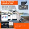 Vantrue E2 Dash Cam Front and Rear, 2.7K Upgrade Rear Cam, Dual STARVIS, 2.7K + 2.7K Dash Camera for Cars, Voice Control, WiFi, GPS, Night Vision, 24H Parking Mode, G-Sensor, 2.45" IPS, Support 512GB view 4