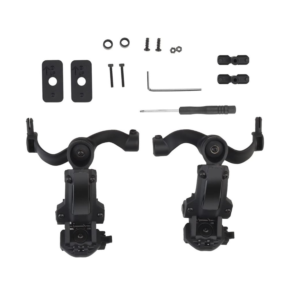 Fast Helmet ARC Rail Adapter Suspension Headphones Bracket Multi-Angle Rotation Helmet Headset Bracket for Tactical Pickup Headset