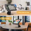 Beelta Tablet POS Stand Compatible with iPad 10.2" Gen 7 8 9th, Heavy Metal Flip Lockable Rotate Swivel Tablet Stand for Desk view 2