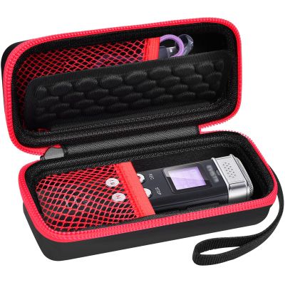 Case for G 48GB Digital Voice Recorder, Fits for EVISTR for EVIDA for Aomago for Dgtenk for Aiworth for Sony ICD-PX370/ 470/560 Activated Recorder with Playback, USB, MP3, Audio Recorder Box (Red)