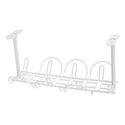 DECHOUS 1set Multi-Functional Cable Organizing Rack Under Desk Wire Management Tray for Power Strips and Cords Durable Iron Construction Easy Installation Tidy Storage for