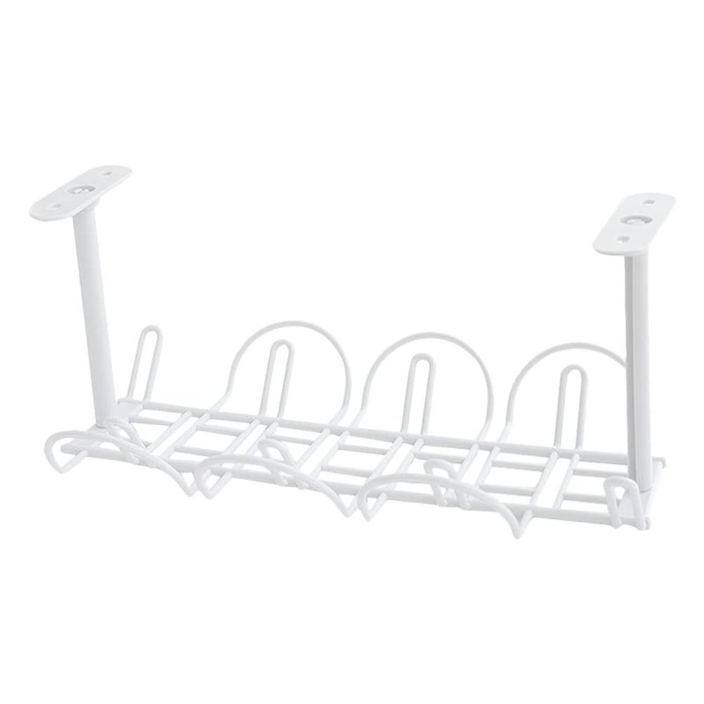 DECHOUS 1set Multi-Functional Cable Organizing Rack Under Desk Wire Management Tray for Power Strips and Cords Durable Iron Construction Easy Installation Tidy Storage for