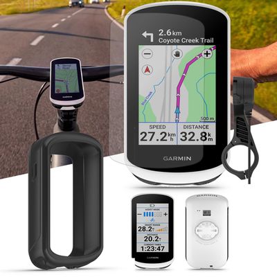 Garmin Edge Explore 2 (Power Mount) Bicycle Computer - Touchscreen & Easy to Use Cycling GPS, Maps, & Traffic Updates - Bundle with PlayBetter Silicone Case (Black) & Tempered Glass Screen Protectors