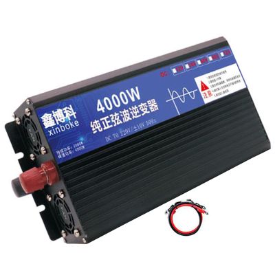Niczu Car Power Inverter, DC 12V 24V 48V 60V 72V to AC 220V Pure Sine Wave Automotive Voltage Converter 2600W 3000W 4000W 5000W Travel Power,4000W-12V