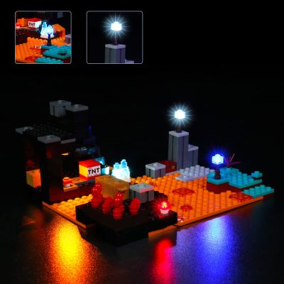 BrickBling Light Kit Compatible with Lego Minecraft The Nether Bastion 21185, LED Lighting Compatible with Lego 21185 (No Model, Only Lights)