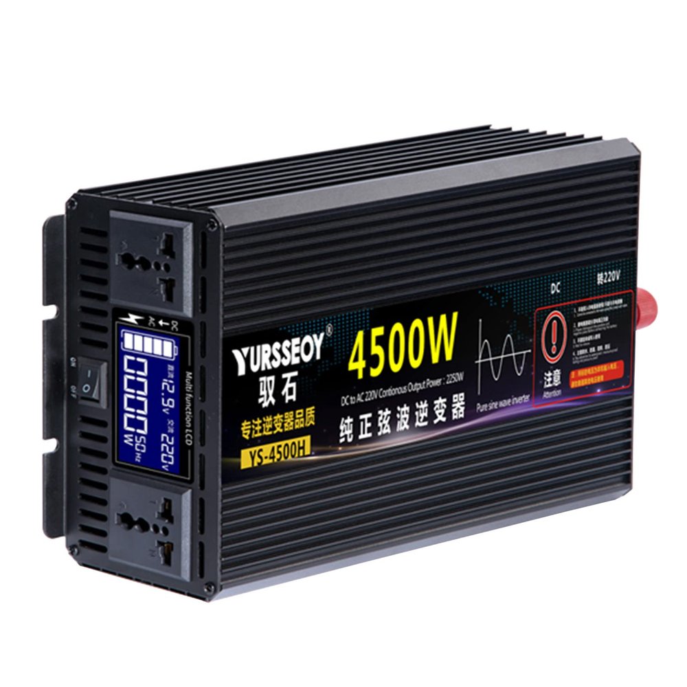 Niczu 3500W 4000W 4500W 5500W 6500W 8500W Pure Sine Wave Inverter DC 12V 24V 48V 60V to AC 220V Car Power Voltage Converter for Motorhomes Truck Boat Camping,4500W-24V