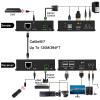 4K Display Port KVM Extender Over IP up to 394ft, DP to HDMI Over Ethernet Cat5/Cat6a, Zero Latency Support 3D, IR, RS232, 4Port USB2.0 view 2