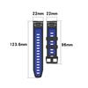 Senter Quick Release Soft Rubber Two-Color Replacement Straps for Garmin Fenix 7 / Fenix 6/Fenix 5 Smart Watch (Black Buckle) view 4