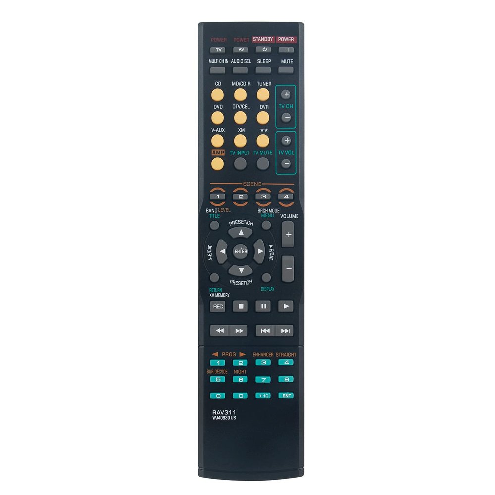 AIDITIYMI New RAV311 WJ40930US Replacement Remote Compatible with Yamaha AV Receiver RXV-361 RXV-361BL HTR-6030 Rxv361/H