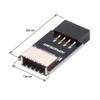 xiwai USB 2.0 9Pin 10Pin Mainboard Header Male to USB 3.1 Front Panel Socket Key-A Type-E Extension Adapter view 2