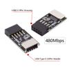 xiwai USB 2.0 9Pin 10Pin Mainboard Header Male to USB 3.1 Front Panel Socket Key-A Type-E Extension Adapter view 3
