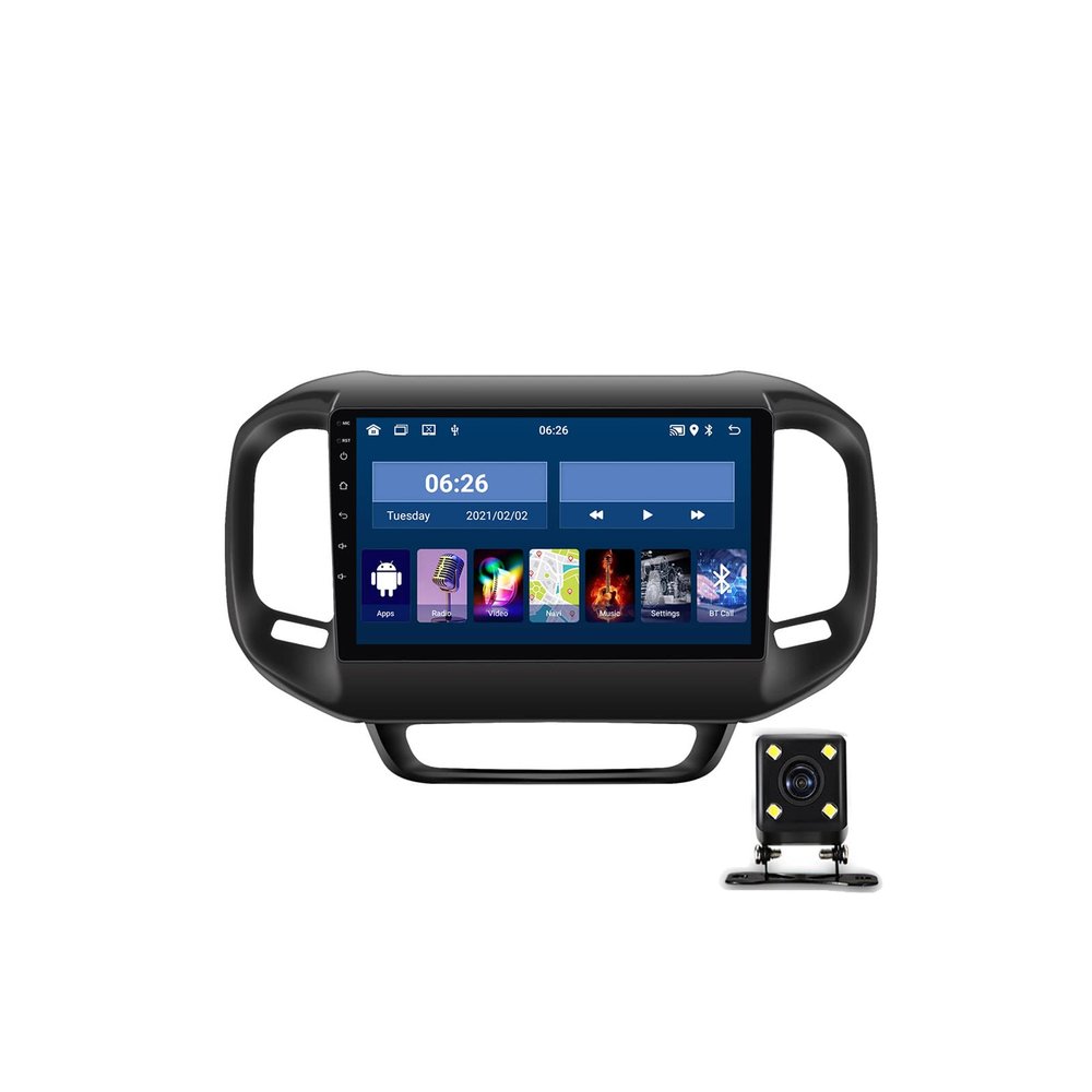 ZYLR Double Din Bluetooth Car Stereo 9 Inch Touchscreen Car Audio Player for Fiat Toro 2017-2020 with Backup Camera, Steering Wheel Control, GPS Navigation, FM/AM Car Radio, USB,1g+16g