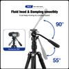 Fotopro Video Fluid Head Pan Tilt Head with Quick Release Plate and Adjustable Handle Max Load 6.61lbs 3kg for Compact Camcorders DSLR Camera Black view 3