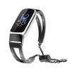 Wristband Compatible with Fitbit Luxe,KangPlus Metal Band Adjustable Fashion Women Men Wristband Replacement Strap Compatible with Fitbit Luxe - Black view 1