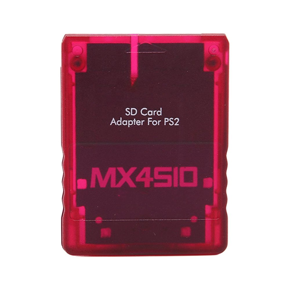 Acogedor MX4SIO SIO2SD SD Card Adapter for PS2, Memory Card Expansion for SIO Replacement Memory Card Reader for PS2 Fat Console(Red)