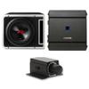 Alpine R2-SB12V-BNDL 12" Type-R Halo Loaded Enclosure with S-A60M 600 Watt Mono Amplifier and RUX-KNOB.2 Bass Knob view 1