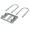 Aimeboost Stainless Steel Anti Vibration Universal Antenna Mount Coaxial Pipe (Pole) Adapter for Starlink Clamp V Jaw Bracket Accessories Works with Starlink Antenna Weather Stations etc. view 3