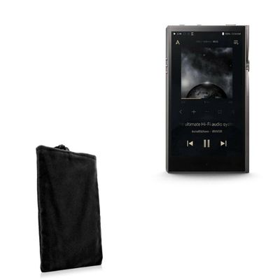 BoxWave Case Compatible with Astell & Kern SE100 - Velvet Pouch, Soft Velour Fabric Bag Sleeve with Drawstring - Jet Black