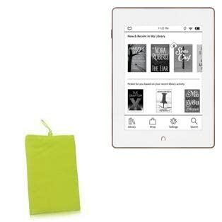 BoxWave Case Compatible with Barnes & Noble Nook GlowLight Plus (2015 Edition 6 in) - Velvet Pouch, Soft Velour Fabric Bag Sleeve with Drawstring - Olive Green
