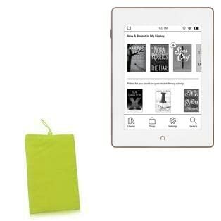 BoxWave Case Compatible with Barnes & Noble Nook GlowLight Plus (2015 Edition 6 in) - Velvet Pouch, Soft Velour Fabric Bag Sleeve with Drawstring - Olive Green