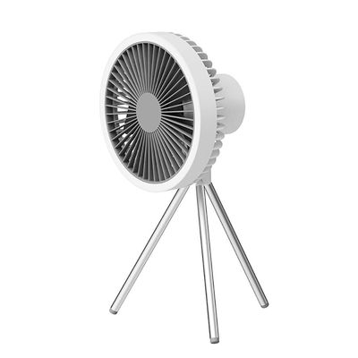 TOTRAVE Portable USB Tripod Fan Outdoor Camping Lighting Fan Multifunctional Rechargeable Mini Ceiling Fan for Home Desktop Tent,White