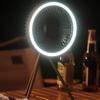 TOTRAVE Portable USB Tripod Fan Outdoor Camping Lighting Fan Multifunctional Rechargeable Mini Ceiling Fan for Home Desktop Tent,White view 3