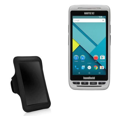 BoxWave Case Compatible with Handheld Nautiz X2 - Sports Armband, Adjustable Armband for Workout and Running - Jet Black