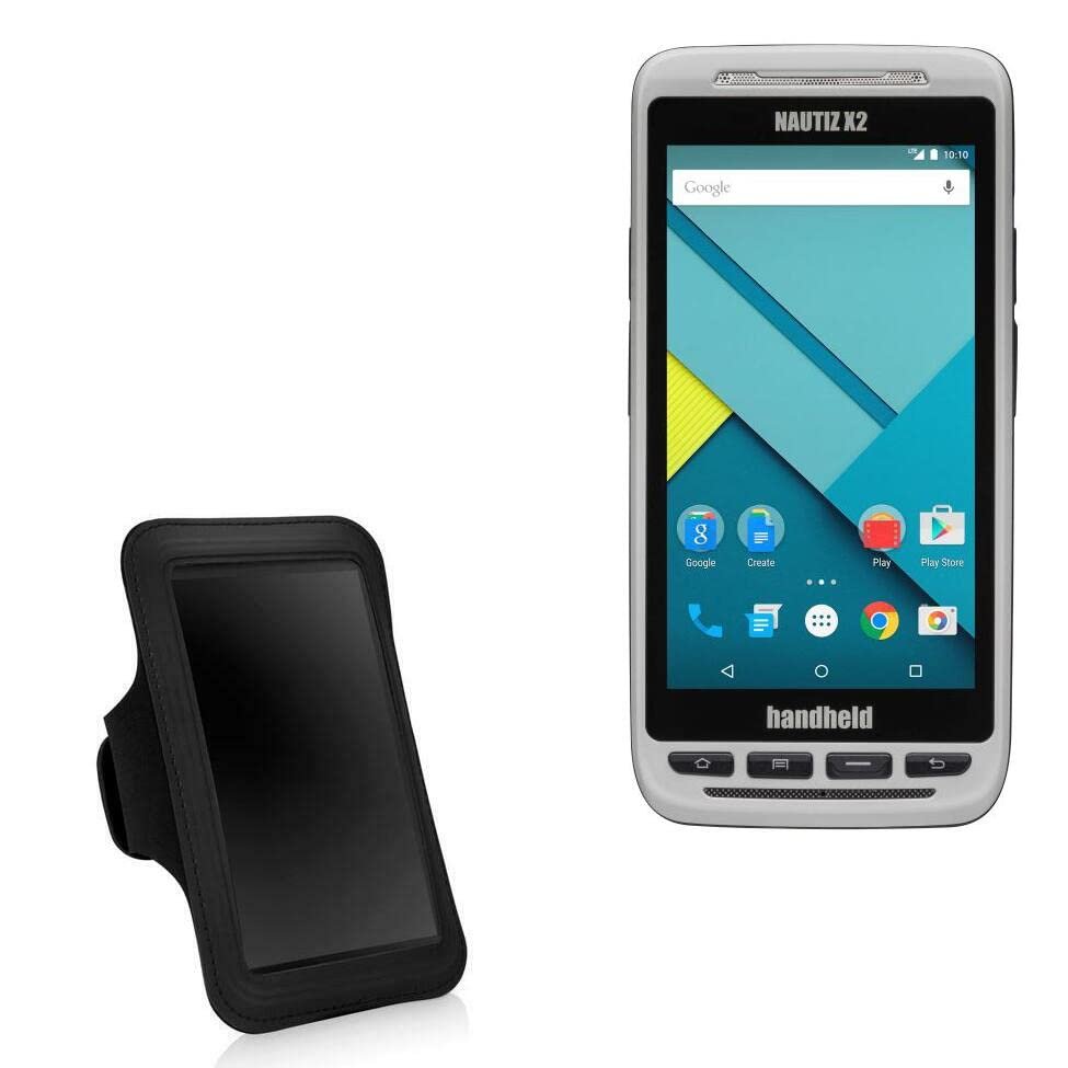 BoxWave Case Compatible with Handheld Nautiz X2 - Sports Armband, Adjustable Armband for Workout and Running - Jet Black