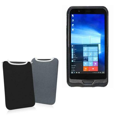 BoxWave Case Compatible with Conker NS6 - SlipSuit, Soft Slim Neoprene Pouch Protective Case Cover - Jet Black/Charcoal Grey (Reversible)