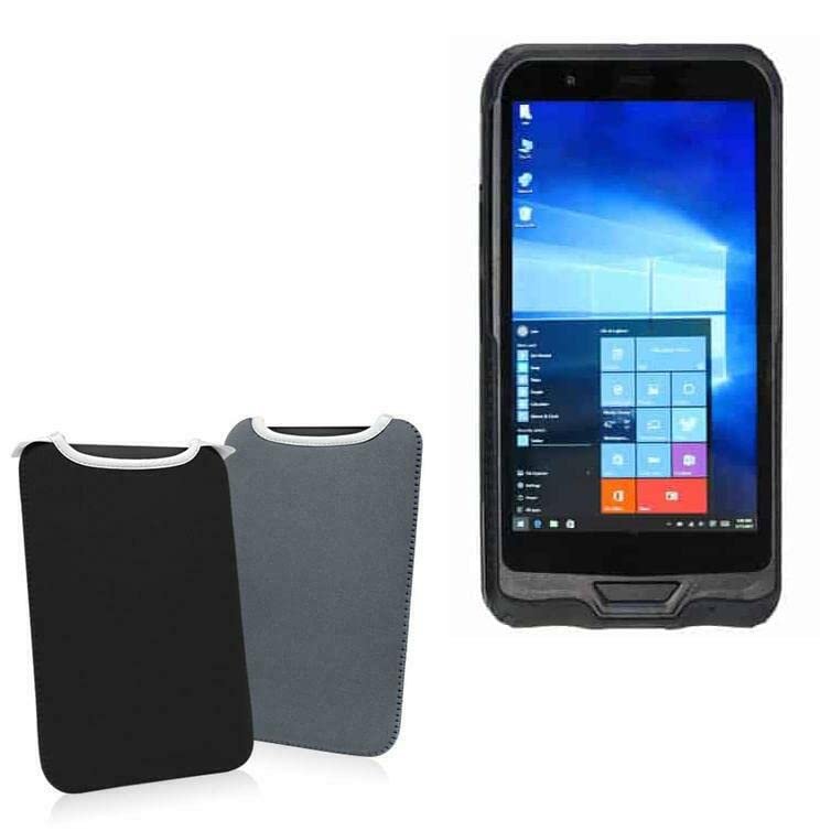 BoxWave Case Compatible with Conker NS6 - SlipSuit, Soft Slim Neoprene Pouch Protective Case Cover - Jet Black/Charcoal Grey (Reversible)