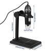 Lab Microscope Slides 1600X HD Digital Microscope 8 LED 2MP Electronic Microscope with Lift Stand Microscope Parts (Color : White) view 3