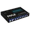 Pyle 7 Band Car Audio Graphic Equalizer - 7 Volt RMS Pre-Amp Output with Subwoofer Gain Control, Front Auxiliary Input, Rear RCA Auxiliary Input and High-Level Speaker Inputs, Blue Light Illumination view 1